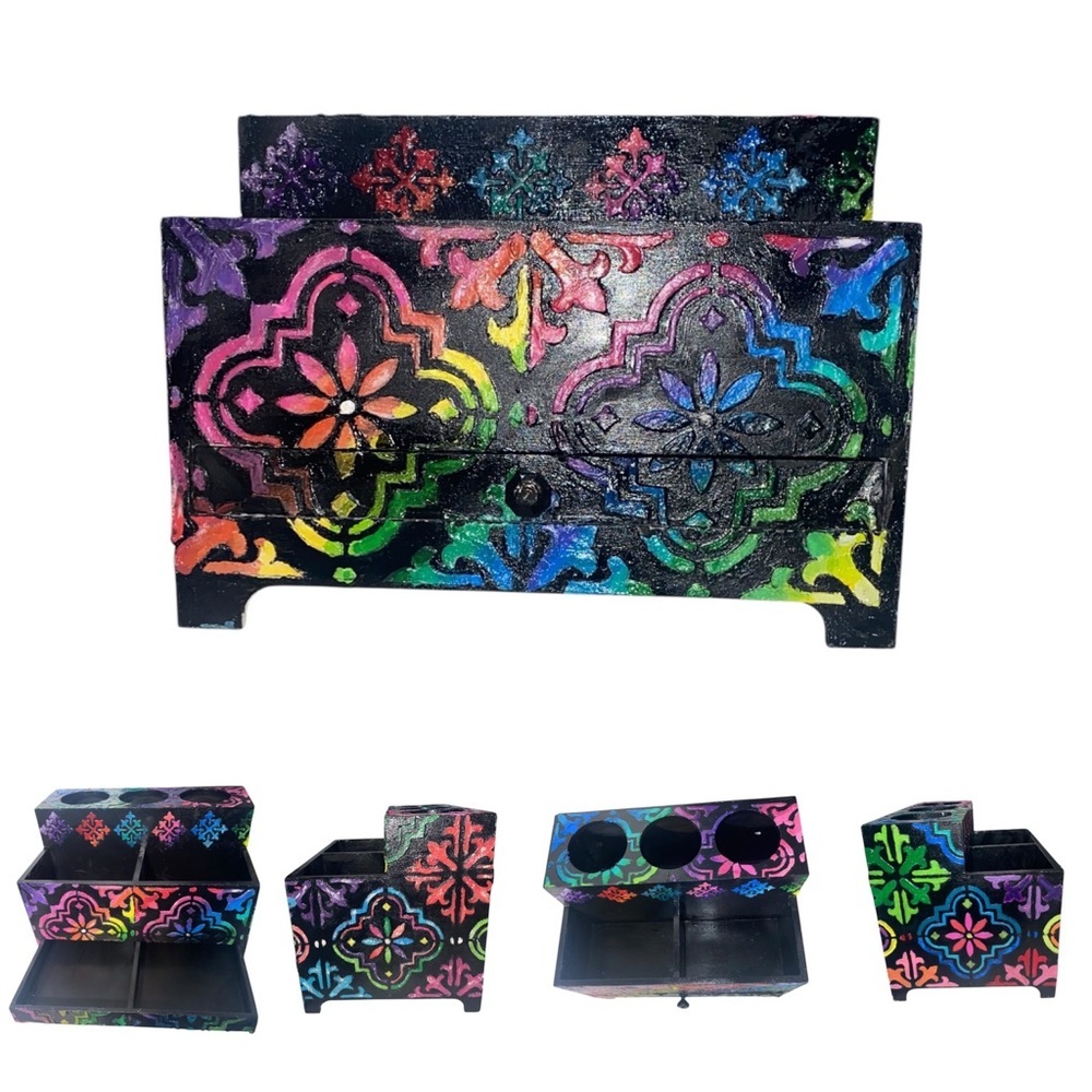 Hand Painted Hair Styling Tools holder